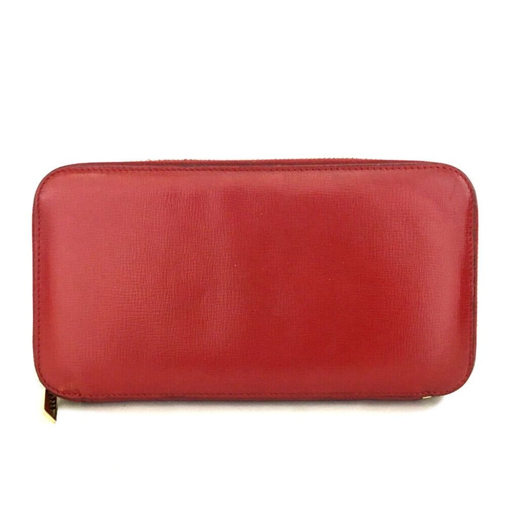 Valextra Leather Zip Around Long Wallet/4R0129